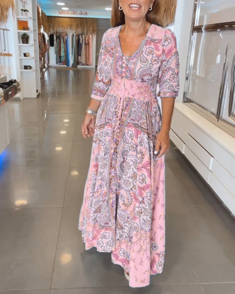 Louisa™ | V-Neck Summer Vacation Dress