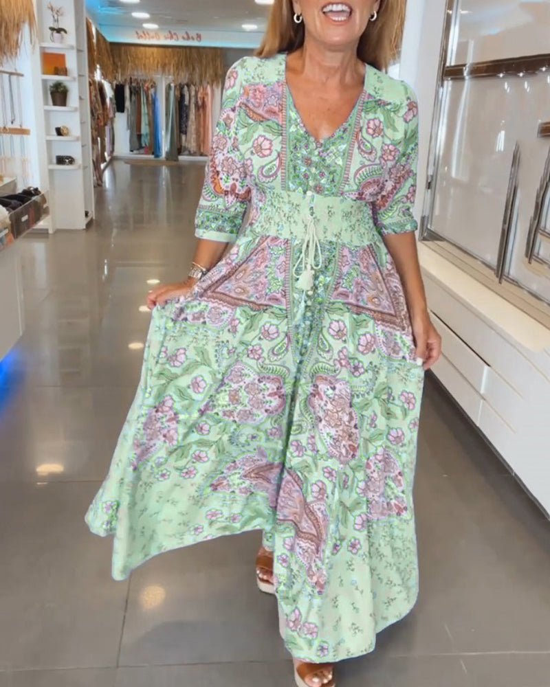 Louisa™ | V-Neck Summer Vacation Dress