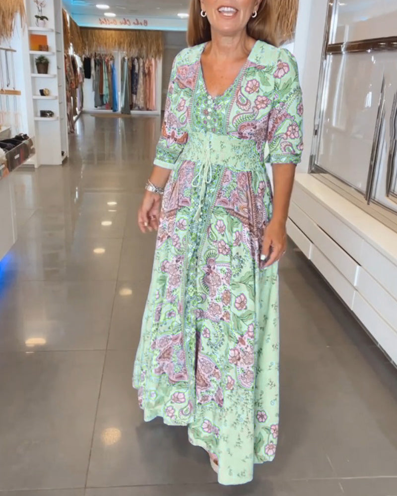 Louisa™ | V-Neck Summer Vacation Dress