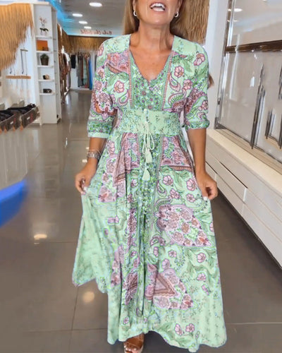 Louisa™ | V-Neck Summer Vacation Dress