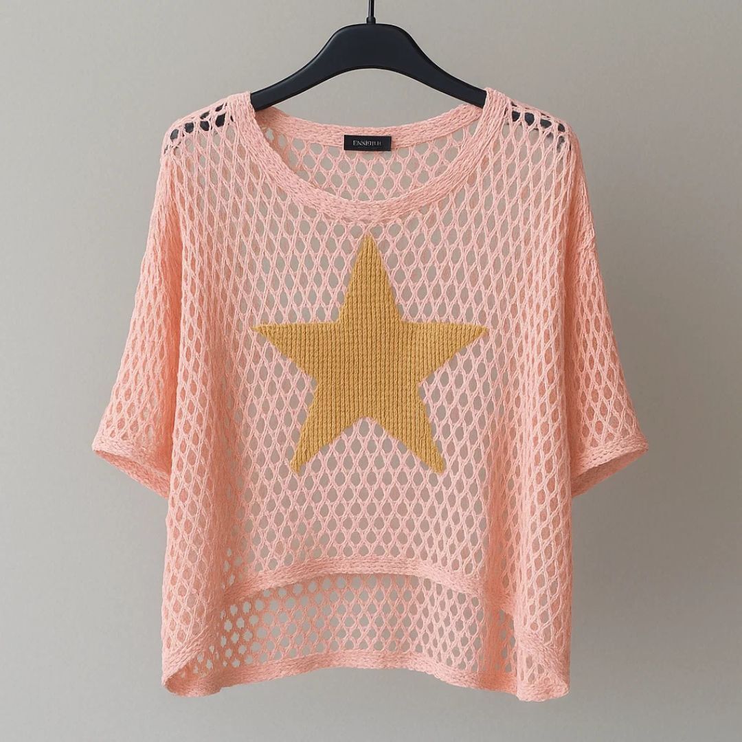 Erica | Stylish Star Pattern Knit Top