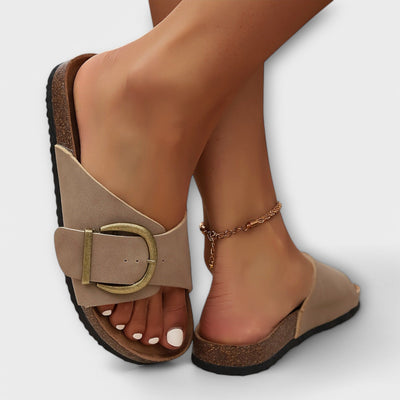 Joanna | Stylish Buckle Slide Sandals