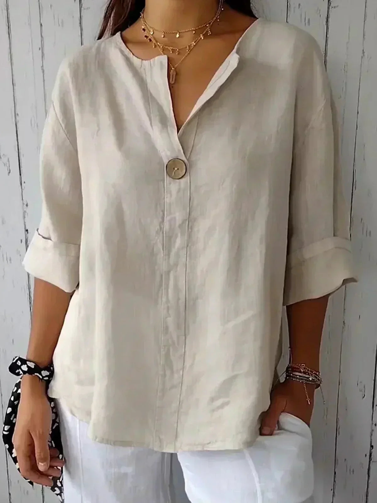 Camila | Casual V-Neck Blouse