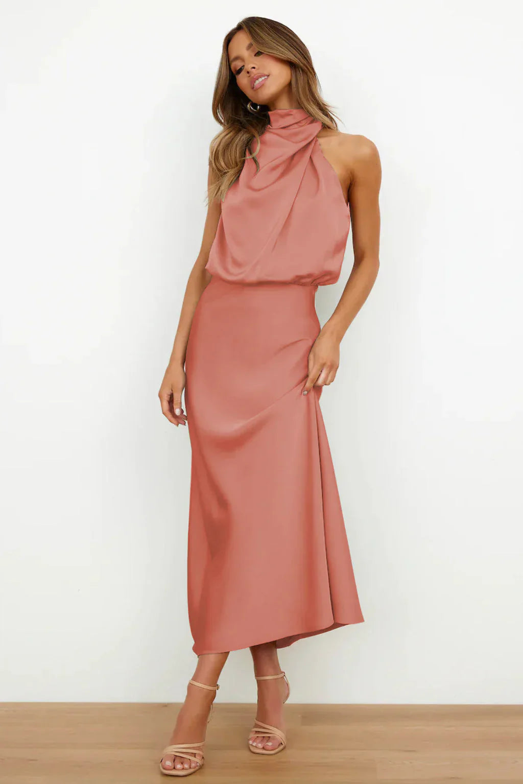 Backless Midi Dress Rosea