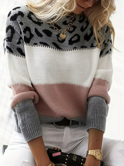 Pernille | Elegant sweater with leopard pattern