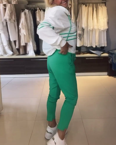 Mira - Striped Pants and Hoodie Included