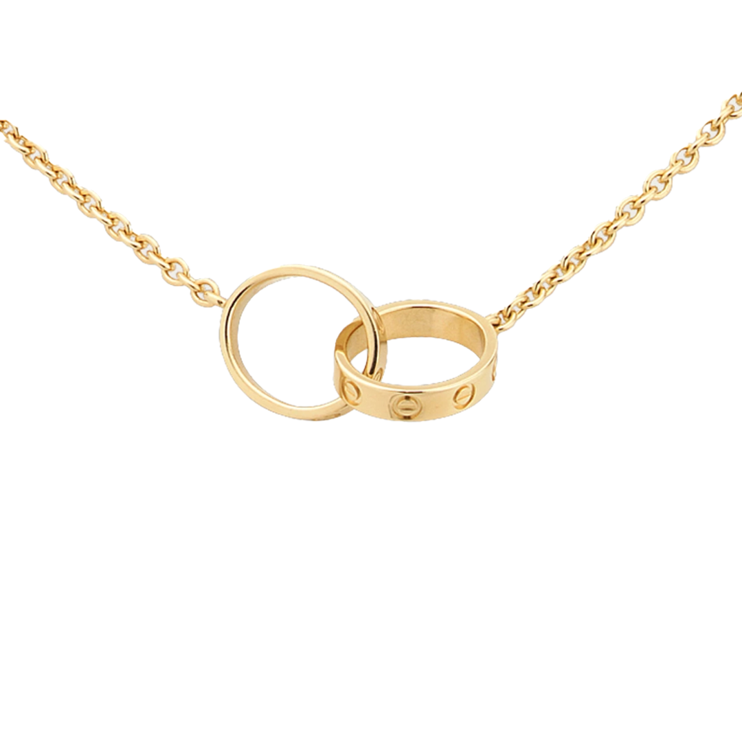 LOVE HALSKETTE DOPPELRING | GOLD