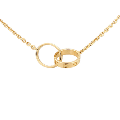 LOVE HALSKETTE DOPPELRING | GOLD