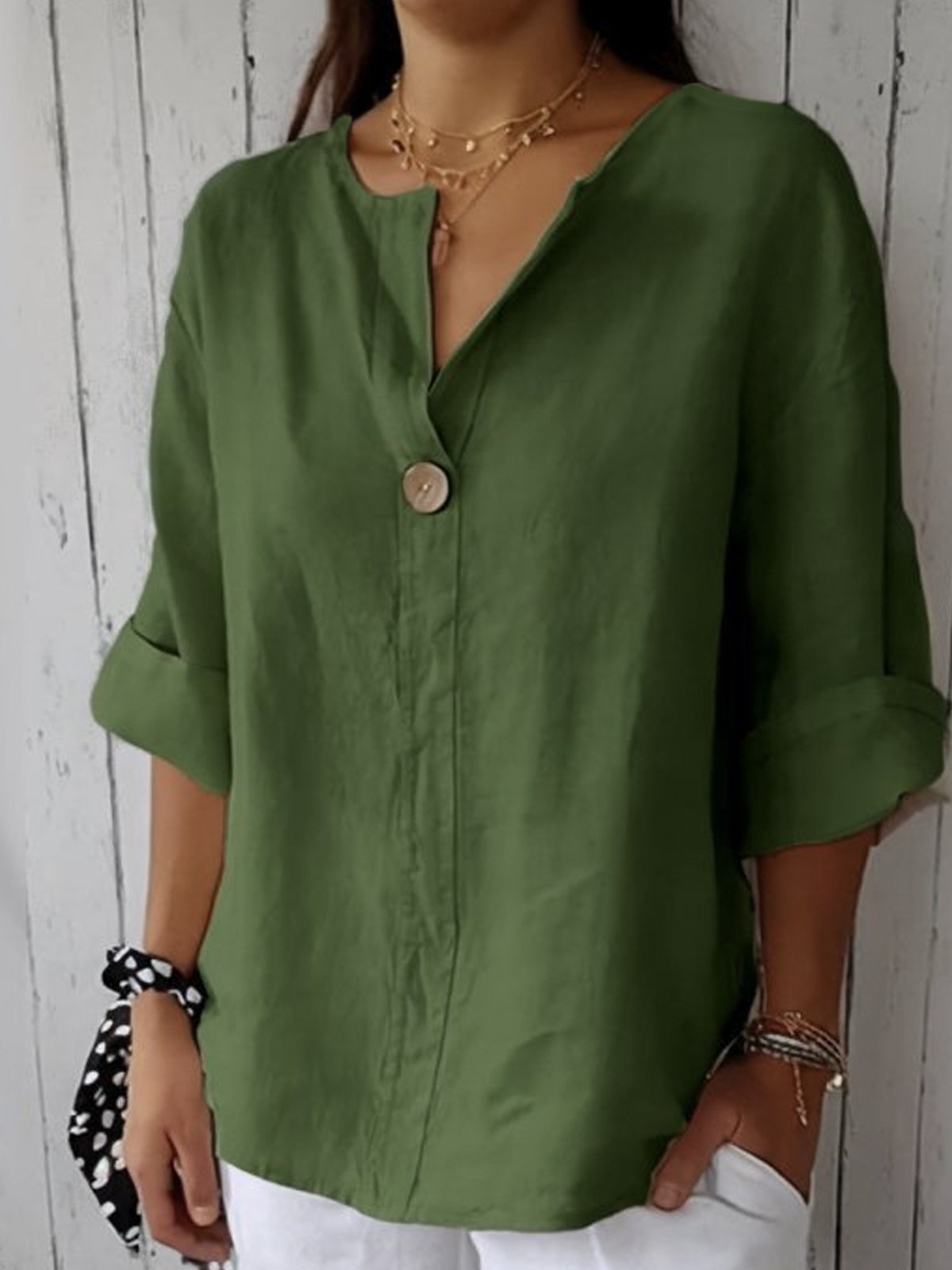 Camila | Casual V-Neck Blouse