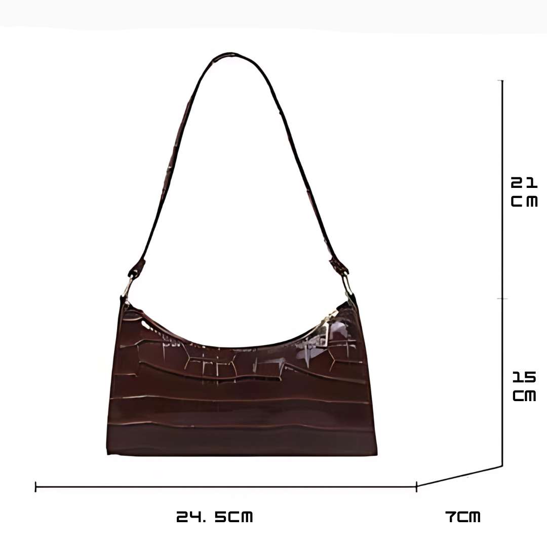 Tilly™ | Shiny Shoulder Bag with Alligator Pattern