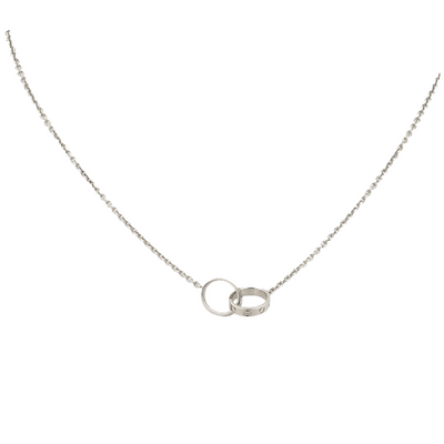 LOVE PENDANT DOUBLE RING | SILVER
