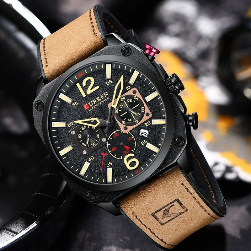 Business Leather Quartz Wrist Watch