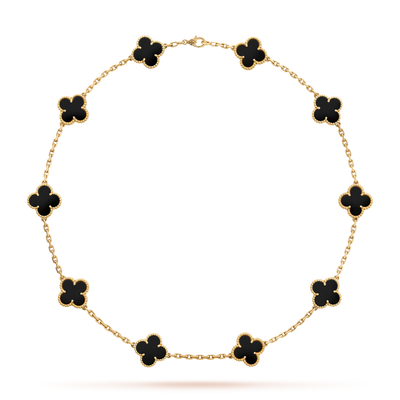 CLOVER LEAF NECKLACE 10 DESIGNS | BLACK