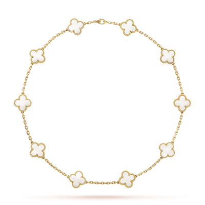 CLOVER NECKLACE 10 DESIGNS | WHITE