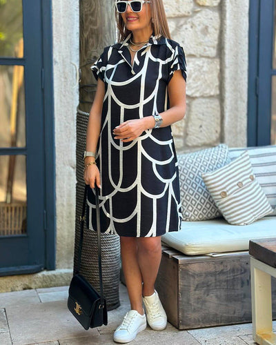 Briar™ Polo Dress with Geometric Pattern