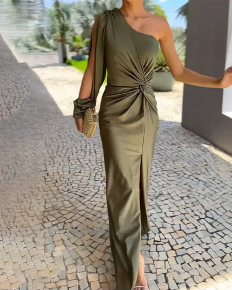 One-Shoulder Evening Dress Rosea