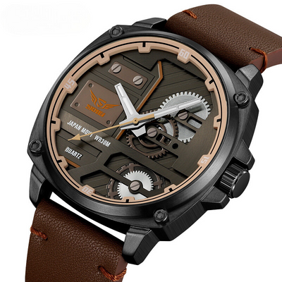 Quartz Leather Men's Watch