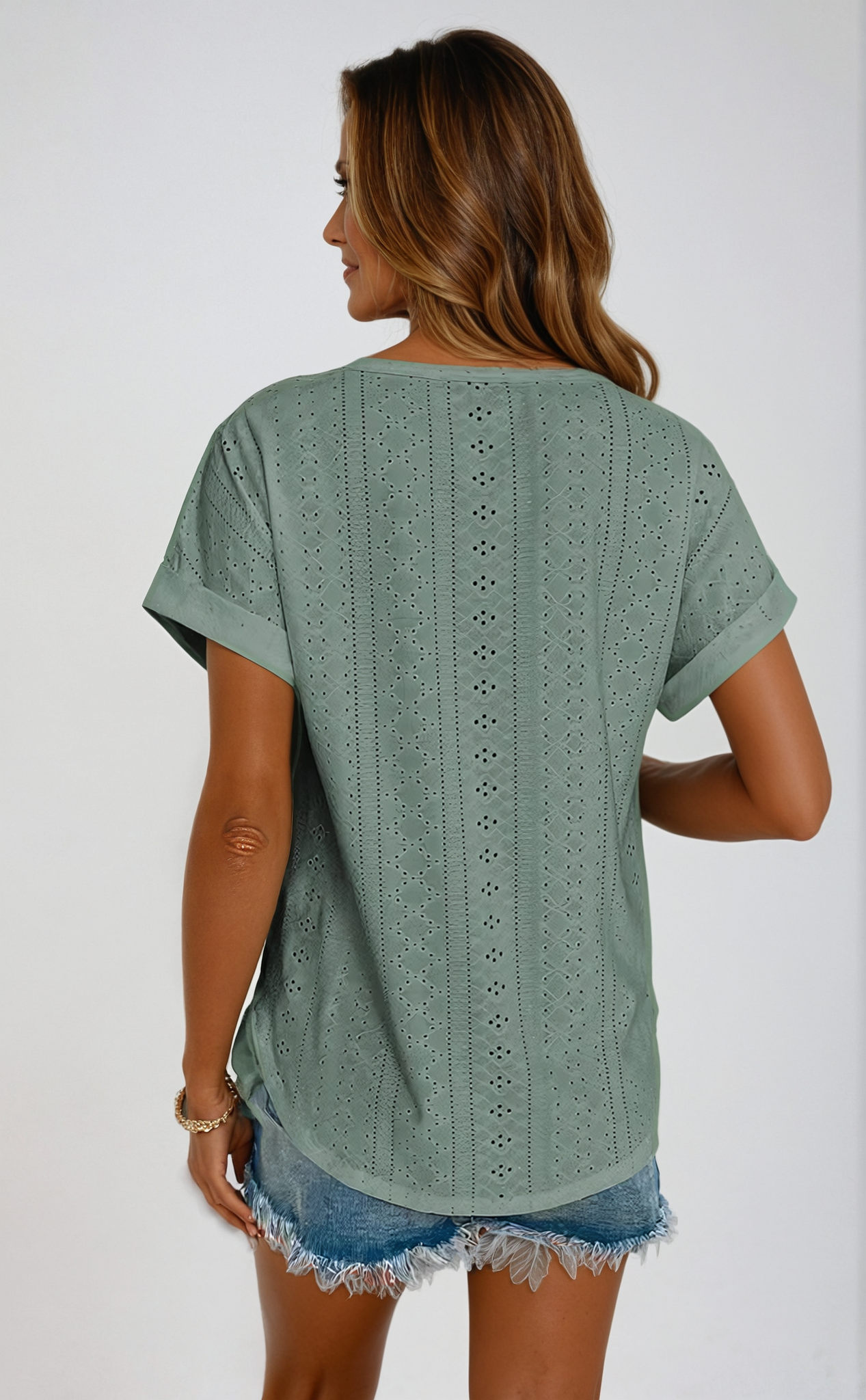 Courtney | Stylish Eyelet Detail Summer Top