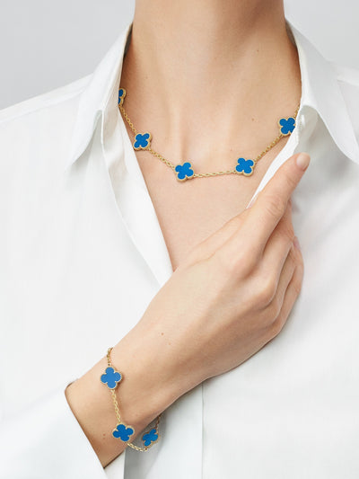 CLOVER NECKLACE 10 DESIGNS | BLUE