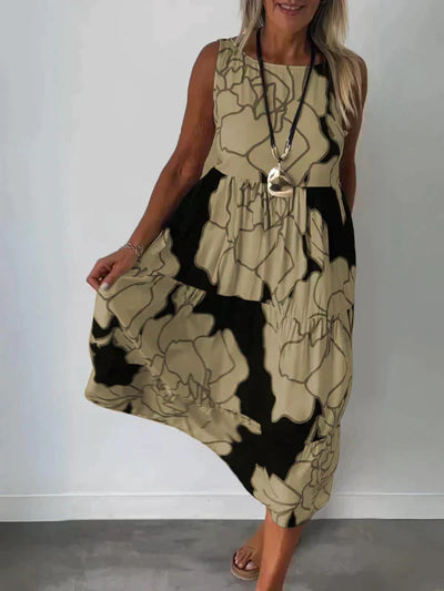 Kathleen™ | Off-Shoulder Dress with Print