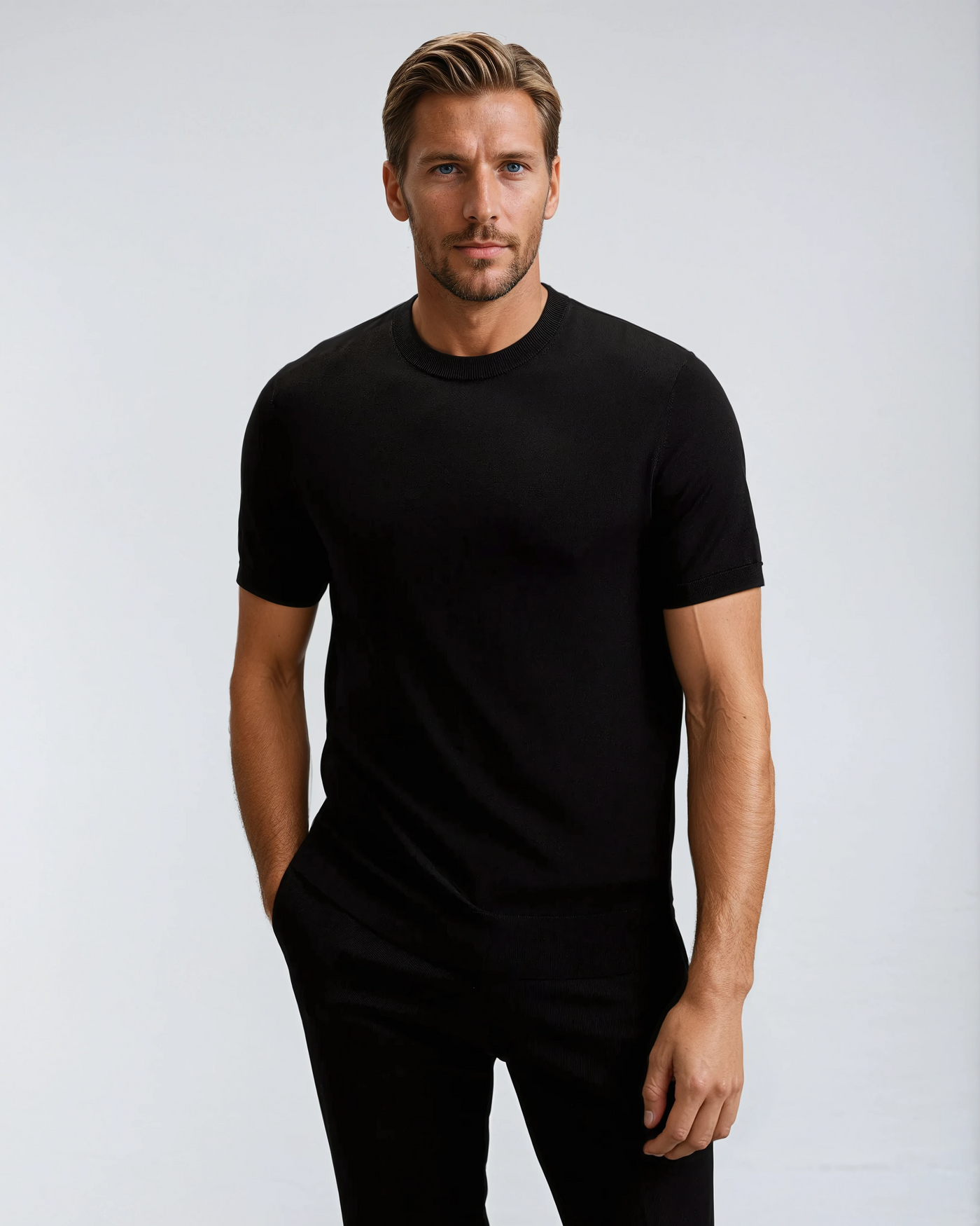 Cashwool T-shirt Black - Sophie New York