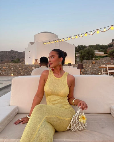 Pink Maxi Dress Without Sleeves