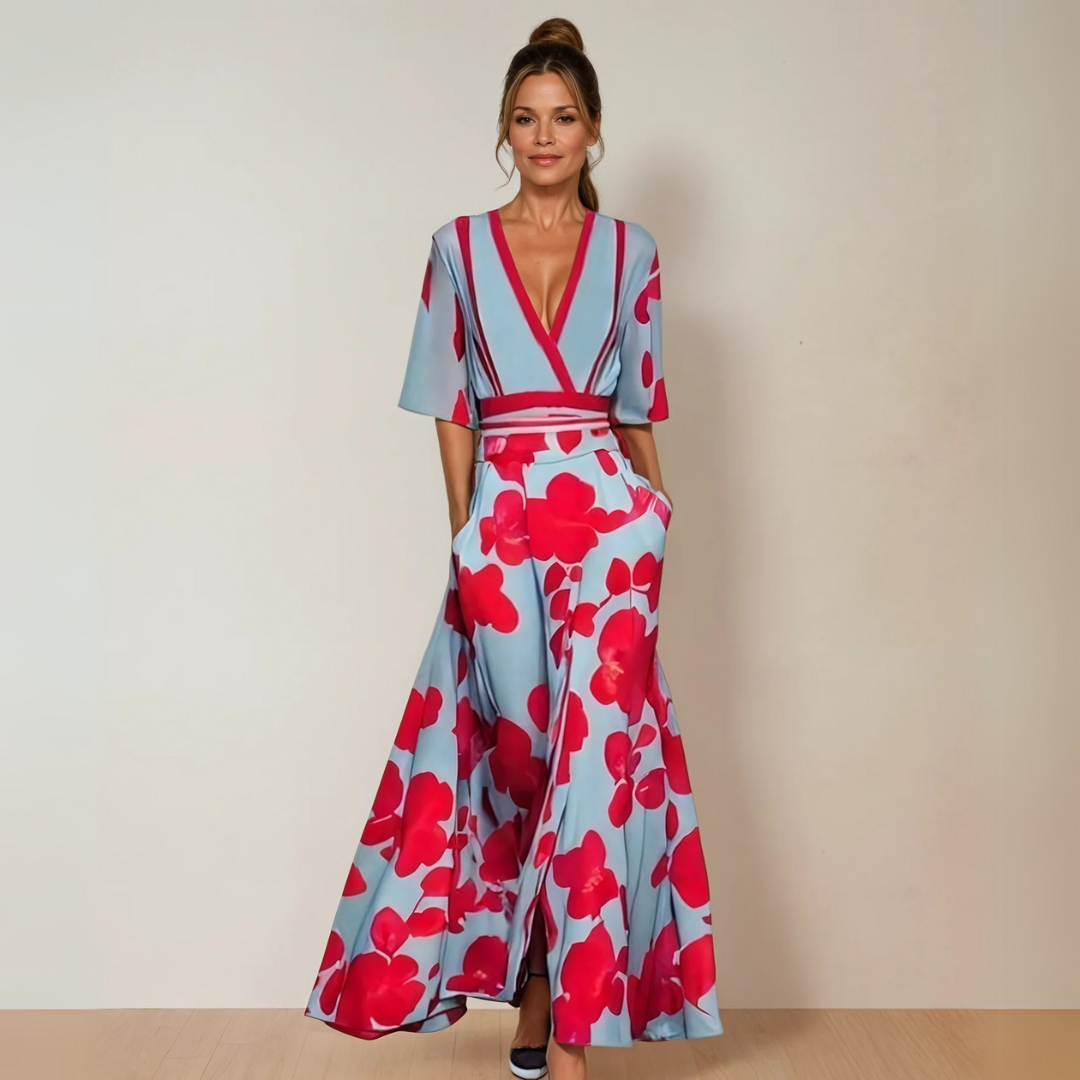 Amara – Timeless Floral Dress with Elegance