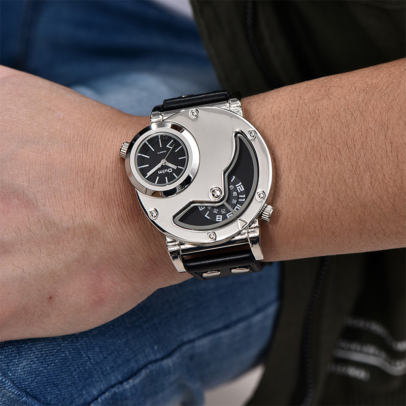 van Baerle® - Multi-Time Zone Leather Band Watch