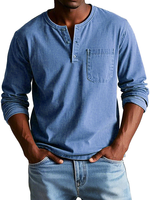 Lucas | Casual Henley Long-Sleeve Shirt