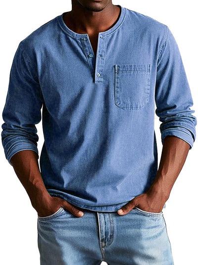Lucas | Casual Henley Long-Sleeve Shirt