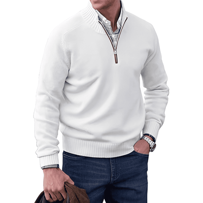 Kasper | Elegant cashmere sweater with zipper