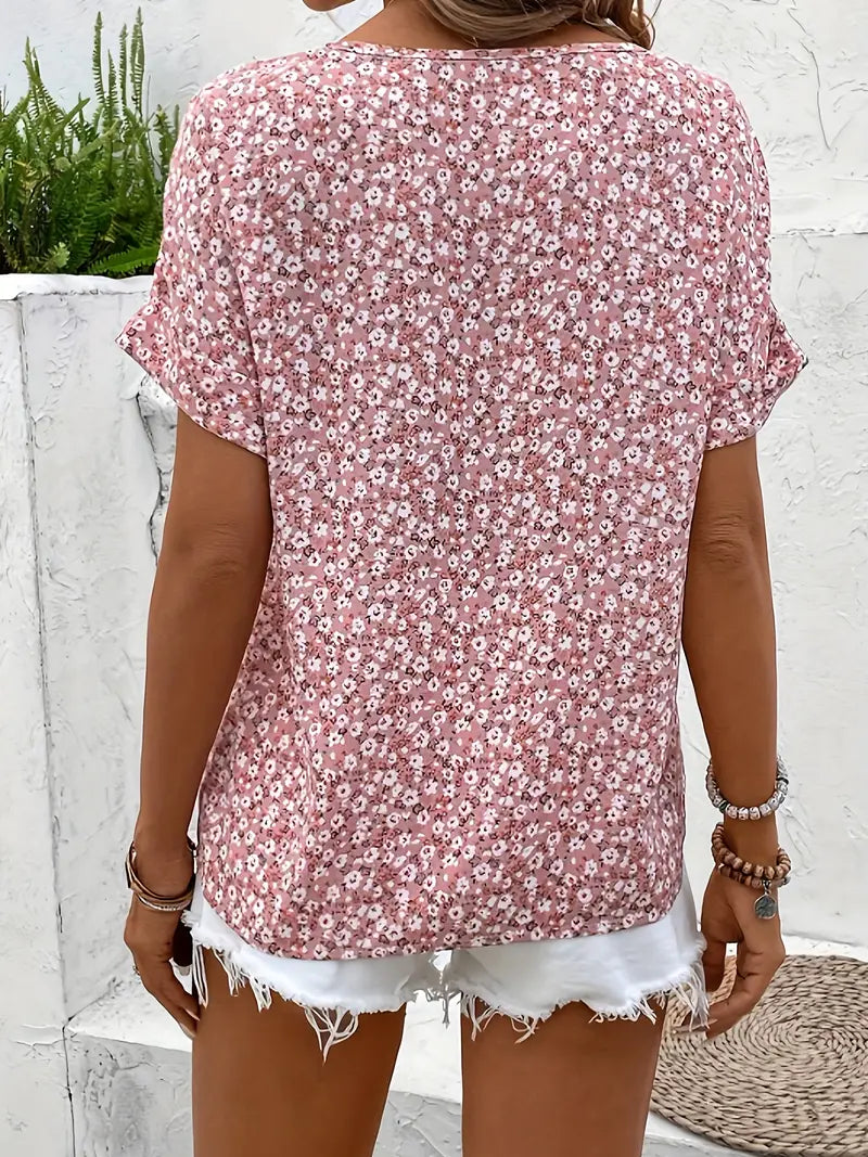 Caitlin | Stylish Button-Down Floral Top for Summer