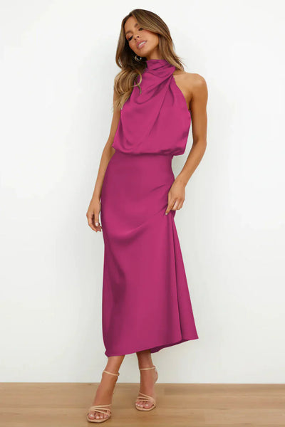 Backless Midi Dress Rosea