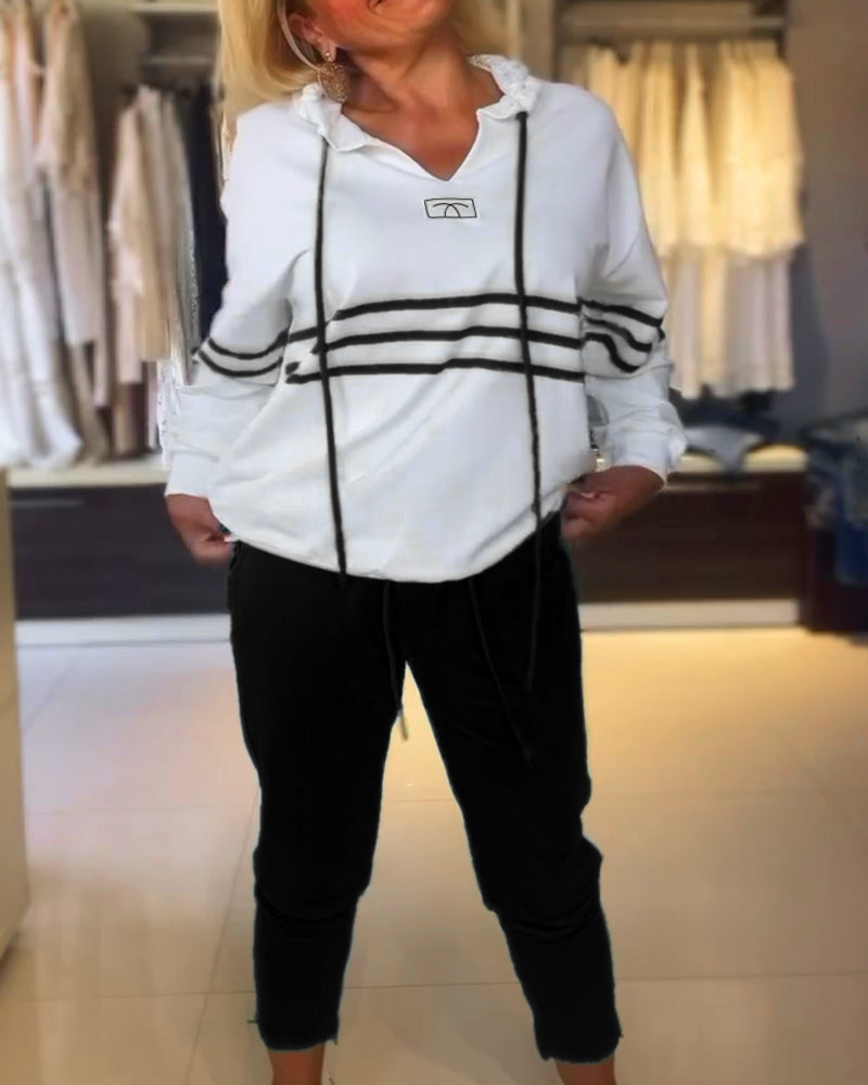 Mira - Striped Pants and Hoodie Included