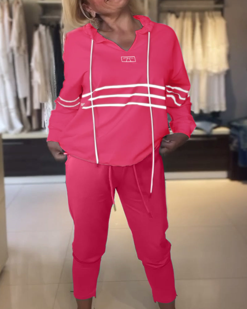 Mira - Striped Pants and Hoodie Included