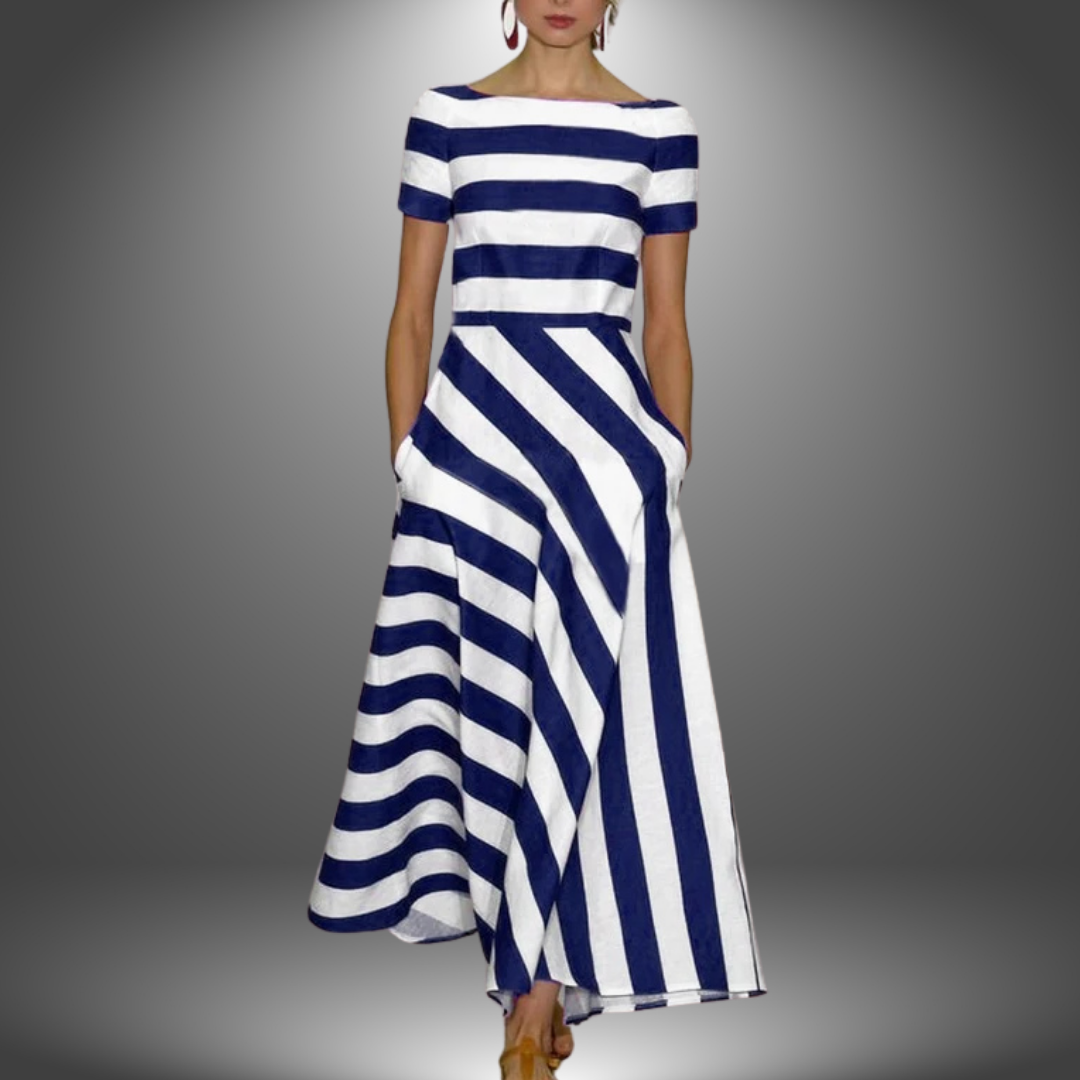 Jenny | Elegant Maxi Striped Dress