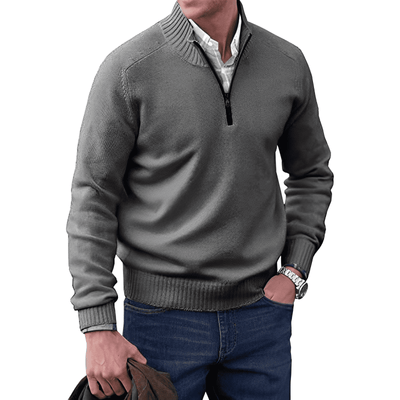 Kasper | Elegant cashmere sweater with zipper