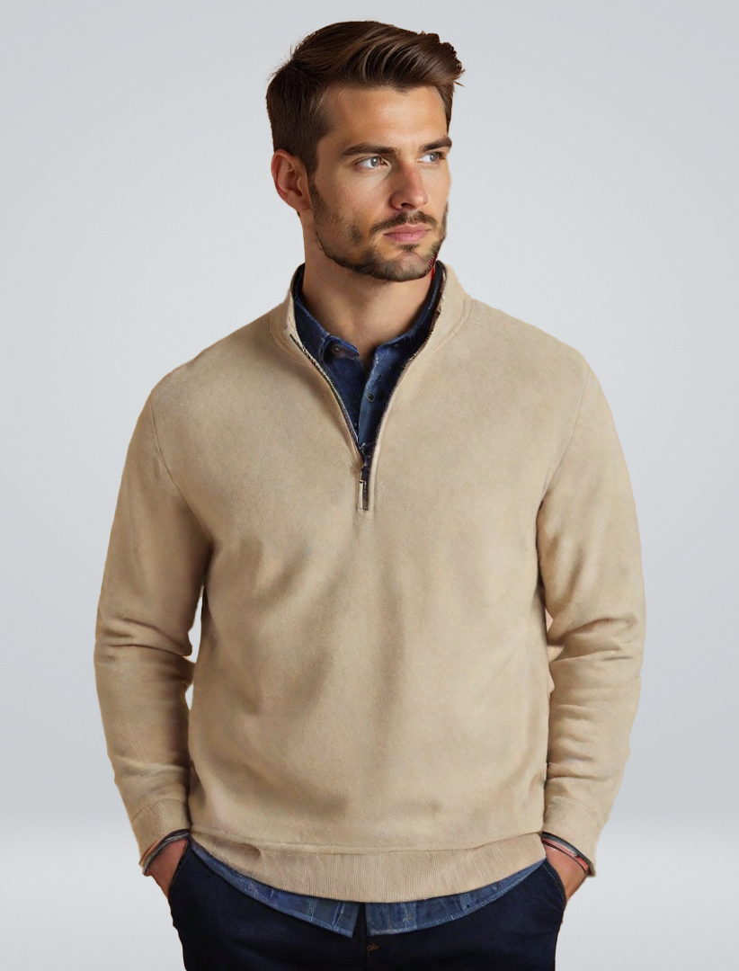 Kasper | Elegant cashmere sweater with zipper