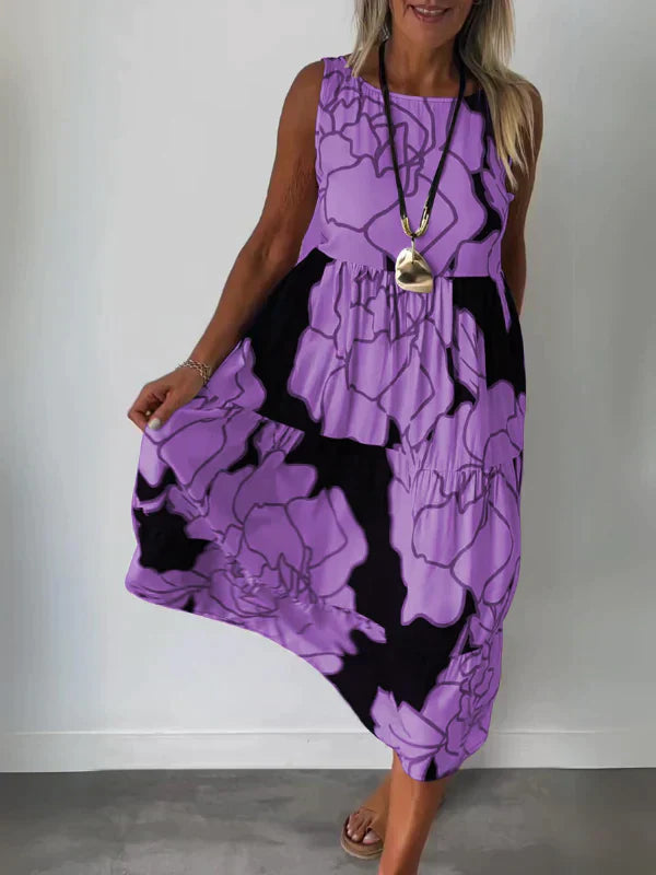 Kathleen™ | Off-Shoulder Dress with Print