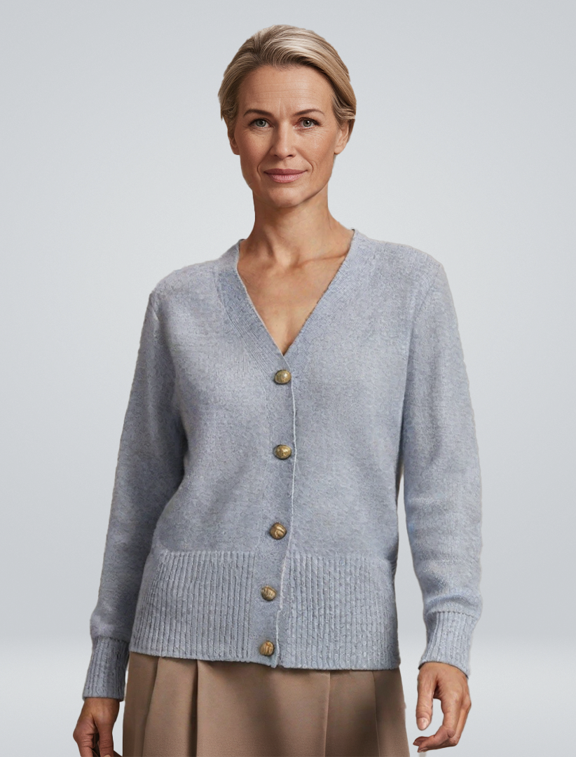 Line | Cardigan with Heart-Shaped Buttons