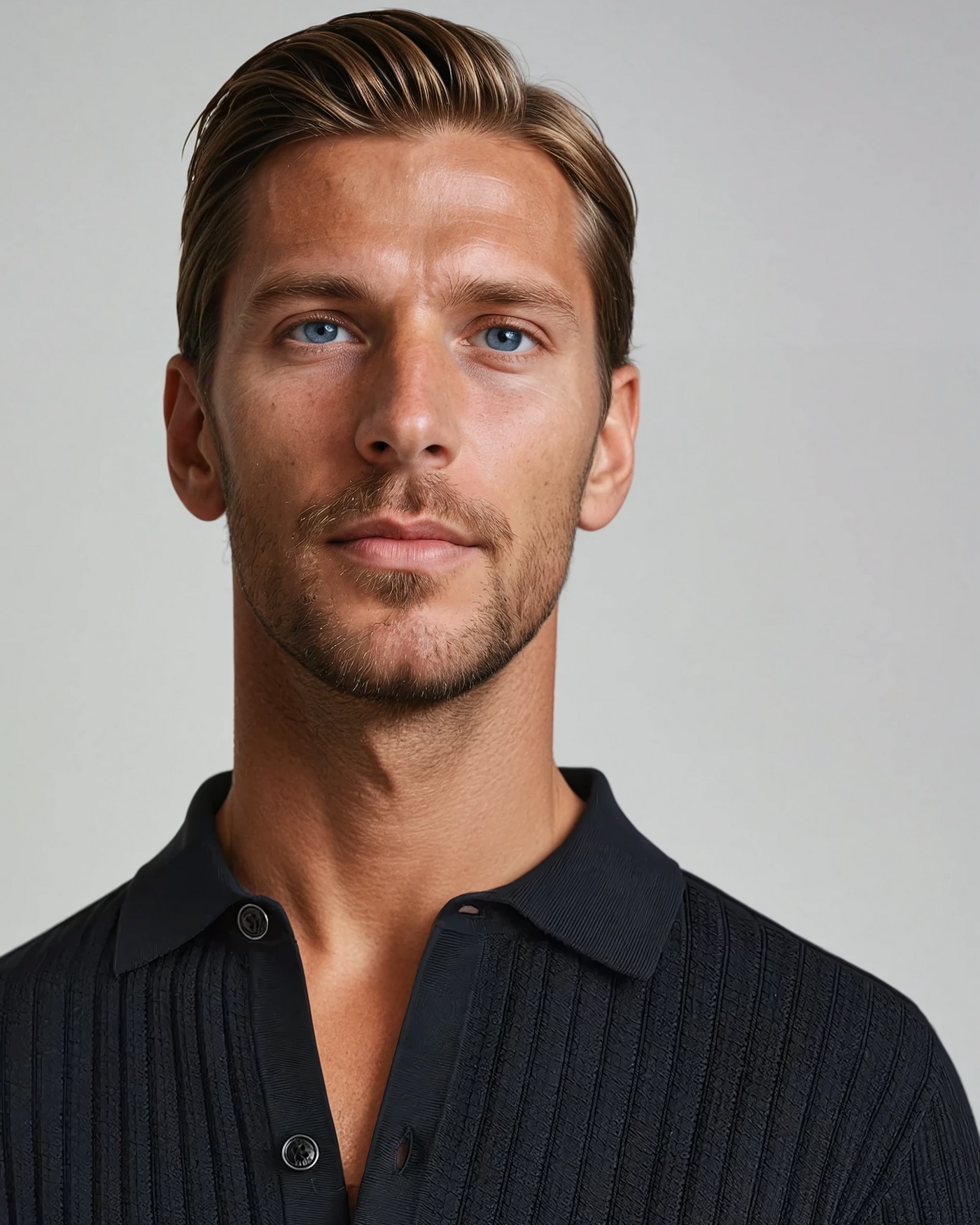 Crocheted Cardigan Polo Black - Sophie New York