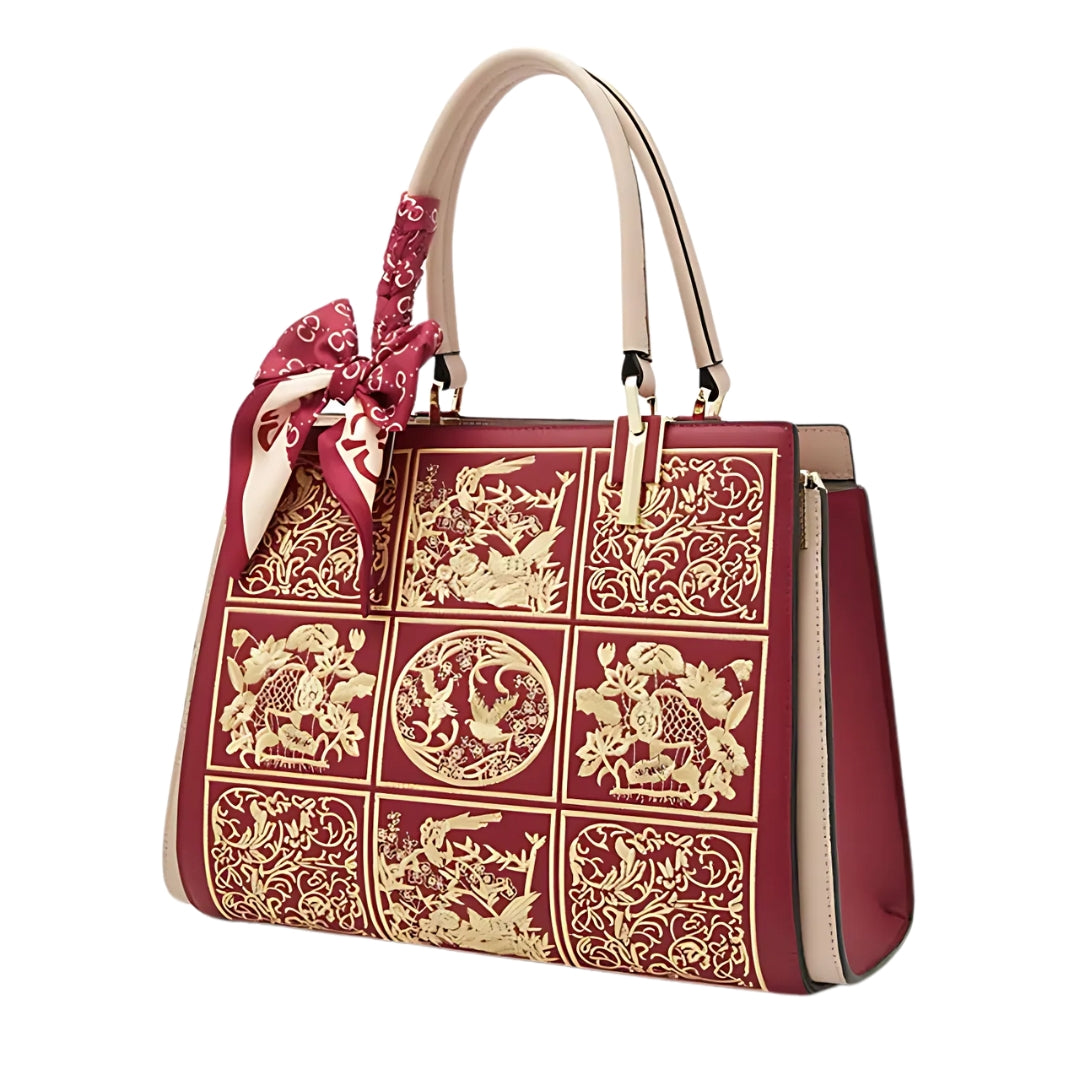 sylvia™ – unique crossbody with embroidery and bow detail