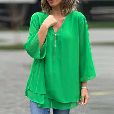 Lauren | Stylish V-Neck Bell Sleeve Top