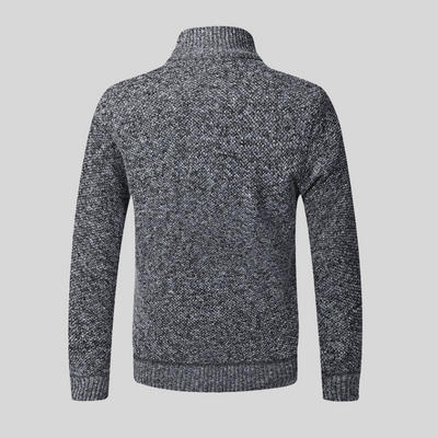 Torben | Knitted vest with checked pattern inside