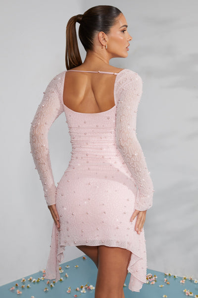 Kendall | Elegant dress with pink pearls