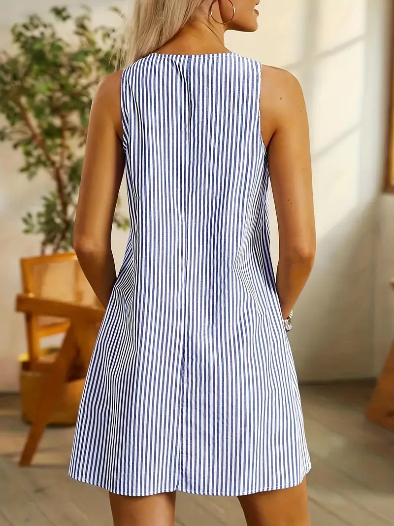 Selene™ | Stylish Striped Summer Dress with Pockets