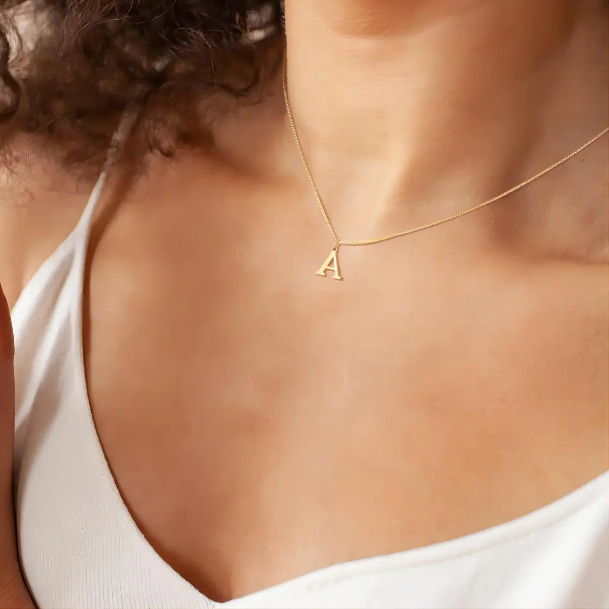 Necklace with love letter initials | 18k Gold