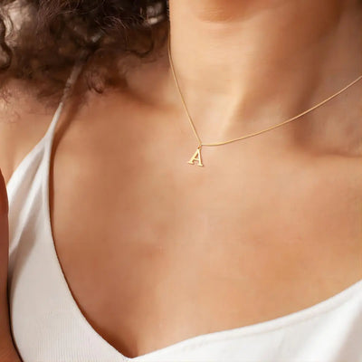 Necklace with love letter initials | 18k Gold