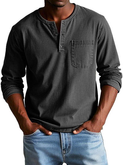 Lucas | Casual Henley Long-Sleeve Shirt