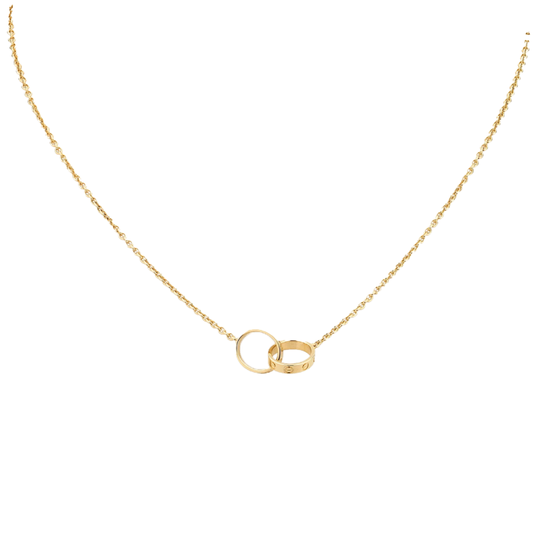 LOVE HALSKETTE DOPPELRING | GOLD